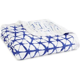 Aden + Anais Silky Soft Dream Blanket in Blue at Nordstrom
