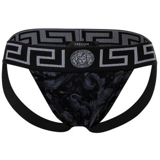 Versace Stretch Organisch Jersey Barocco Helemaal Jockstrap