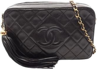 Chanel Pre-owned Matelasse Lamslederen Schoudertas - Dames - Vintage Schoudertas - Zwart - ONE Size - Leer - Vintage