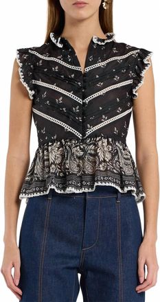 Christy Lynn Artie Top In Wildflower Black