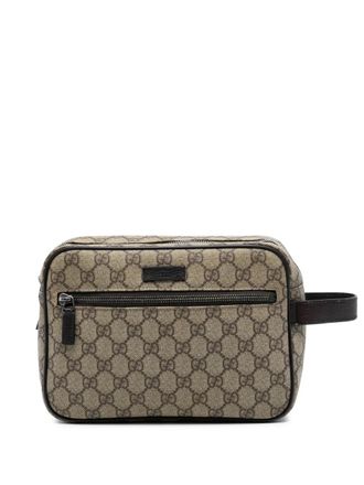 Gucci 2000-2015 GG Supreme clutch bag - Bruin