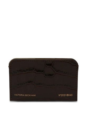 Victoria Beckham Pasjeshouder met krokodillen-reli&euml;f - Bruin