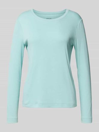 Marc Cain Longsleeve mit geripptem Rundhalsausschnitt in Mint, Gr&ouml;&szlig;e 40