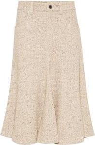Brunello Cucinelli Five-pocket flute skirt in Cool Beige at Nordstrom, Size 36 It