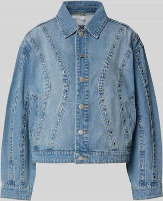 Vero Moda Jeansjacke mit Nieten und Eingrifftaschen Modell CLIO in Jeansblau, Gr&ouml;&szlig;e 34