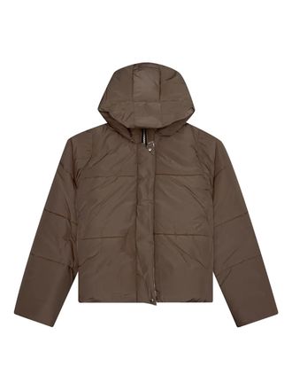 Rhude logo puffer jacket - men - Polyester - S - Brown