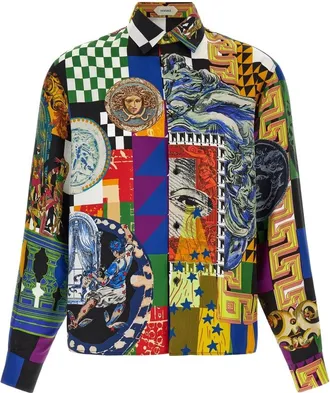 Versace Hombre, Camisas, Multicolor, Talla: L