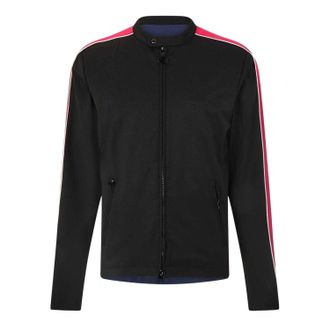Diesel Mens Contrast Panel Long-Sleeved Biker Jacket (Black/Red) - Size Medium