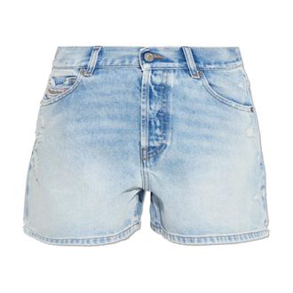 Diesel De-Helios Shorts - Dames - Denim shorts - Blauw - W26 - Katoen - Korte Broeken
