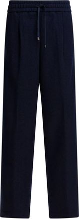 Circolo 1901 Elegante Blauwe Wollen Broek - Dames - Straight fit broeken - Blauw - XS - Wol - Broeken