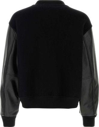 Jil Sander Mens Virgin Wool Bomber Jacket Black