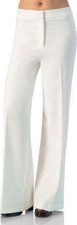 Ivonne Wide Leg Straight Pants in Ivory at Nordstrom, Size 14