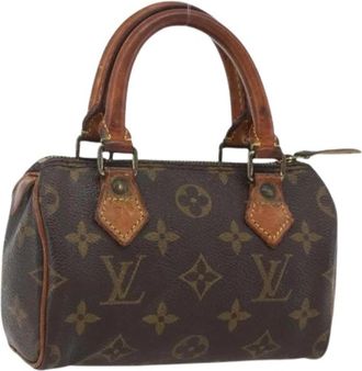 Louis Vuitton Pre-owned Canvas Mini Bag - Dames - Vintage Mini Tas - Bruin - ONE Size - Vintage