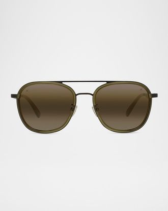 Vuarnet Men & apos;s Edge 04 Stainless Steel Rectangle Sunglasses