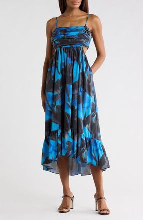 Hutch Mabel Cutout Cotton Maxi Dress in Navy at Nordstrom Rack, Size X-Small