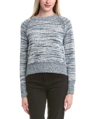 Autumn Cashmere Cotton By Autumn Cashmere Slubby Tweed Sweater