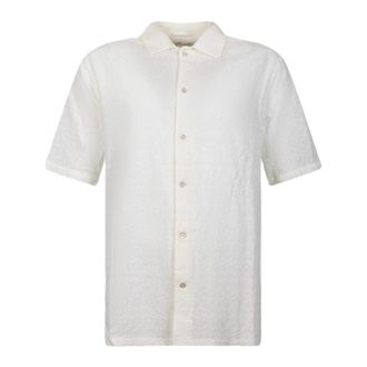 MC2 Saint Barth Sifnos Short Sleeve Sangallo Fiore Shirt - Heren - Korte mouwen Overhemden - Wit - XL - Katoen - Overhemden