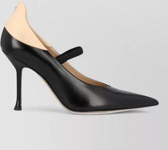 Fendi leather two-tone pointed-toe pumps