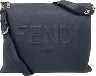 Fendi Pre-owned Cross Body Bags, male, Blue, Size: ONE SIZE Pre-owned Vintage Shoulder Bag