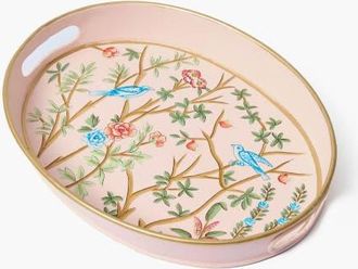 Mrs. Alice Pink Small Oval Chinoiserie Tole Tray at Nordstrom