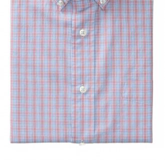 Duck Head Mens Cotton Cashmere Poplin Sport Shirt In Serenity Blue
