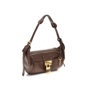 Chlo&eacute; Womens Brown Calf Leather Bos Taurus Shoulder Bag