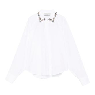 Ermanno Scervino Shirts, female, White, Size: 2XS Mf010 Camicia