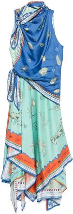 Alemais Abito Surrealist Summer Scarf - Blu