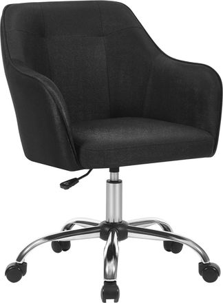 Songmics Silla giratoria de oficina con altura ajustable de color negro