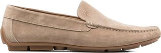 Alberto Gozzi Beige Flat Sole Suede Loafers