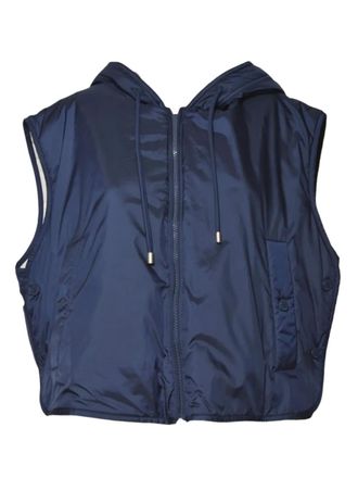 Max Mara Gilet smanicato con cappuccio - Blu