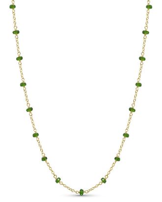 Jewelmak 14K Chrome Diopside Necklace