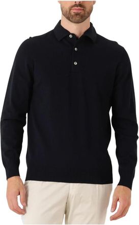Profuomo Navy Polo Onepiece Sweater Heren - Heren - Polos - Blauw - L - Tops