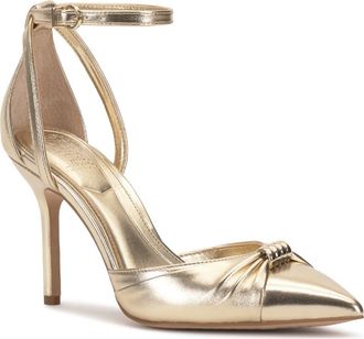 Vince Camuto Mallie Ankle Strap Pump in Egyptian Gold at Nordstrom, Size 7