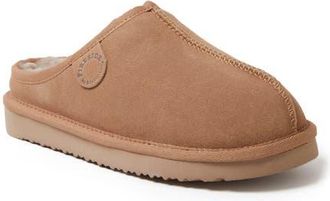 Dearfoams Fireside Greta Genuine Shearling Clog Slipper in Driftwood at Nordstrom, Size 10