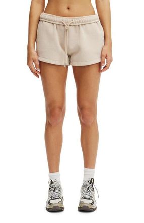 Cotton On Womens Active Plush Classic Mini Short in Sesame Marle at Nordstrom, Size Xx-Small