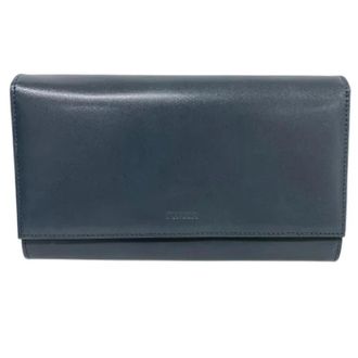 Prada Vintage, unisex, Blauw, ONE Size, Leer, Pre-owned Vintage Leren Portemonnee