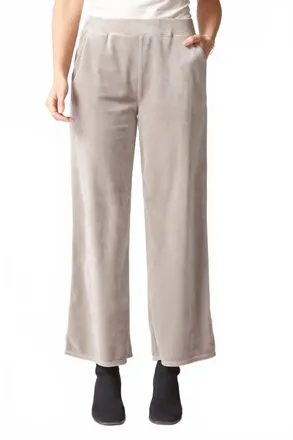 Habitat Cozy Velour Zen Pant In Latte