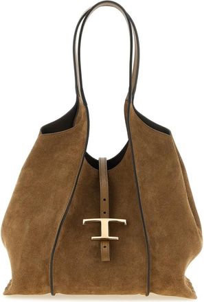 Tod's Tassen, Dames, Bruin, ONE Size, Leer, T Timeless Midi Shopping Bag