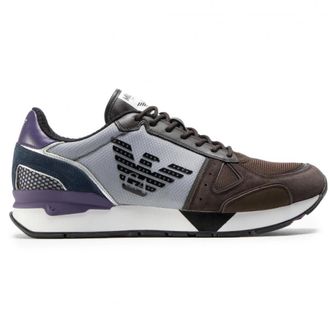 Emporio Armani X4X289 Xm 499 Sneakers - Heren - Sneakers - Grijs - 43 EU - Leer - Schoenen