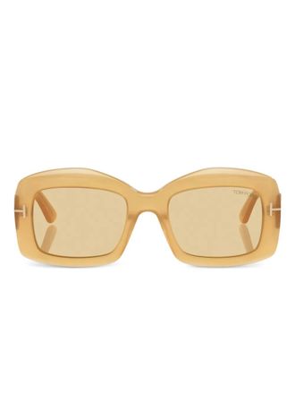 Tom Ford Eyewear Occhiali da sole in metallo Venetia - Giallo