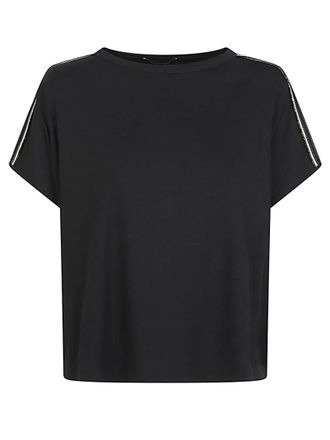 Fabiana Filippi Black Round Neck T-Shirt