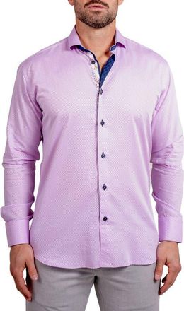 Maceoo Einstein Ascension 0059 Contemporary Fit Button-Up Shirt in Pink at Nordstrom, Size 4