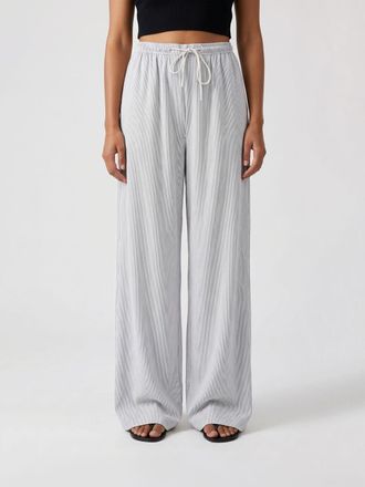 Emporio Armani Pantaloni ampi in cr&ecirc;pe a righe