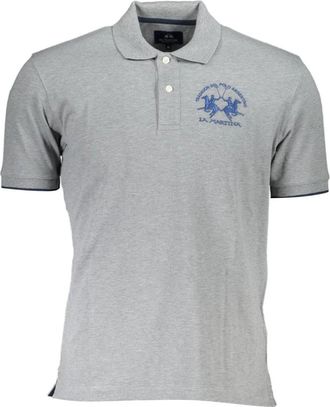 La Martina Polo met korte mouwen - Heren - Polos - Grijs - S - Katoen - Tops