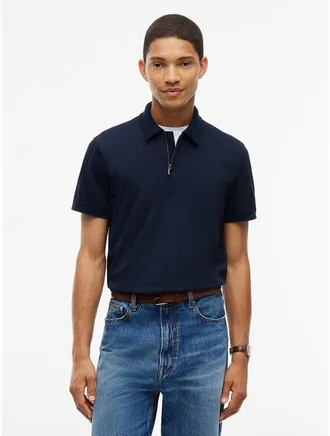 Tommy Hilfiger Mens New York Label Regular Fit Performance Polo - Navy Blue - XL
