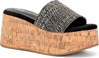 Unze Women CLAUDE Comfort Wedge Sandals UK Size 3-8