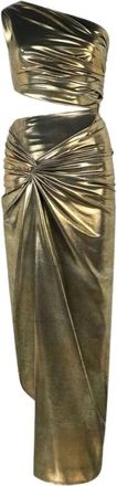 Roberto Cavalli One-Shoulder Jurk met Uitgesneden Detail - Dames - Feestkleedjes - Geel - M - Kleedjes