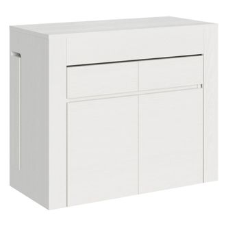Itamoby Consola extensible 90x42/302 cm efecto madera, fresno blanco