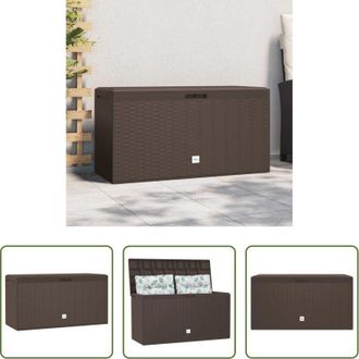 vidaXL Baule da patio - Baule da Giardino Marrone 114x47x60 cm